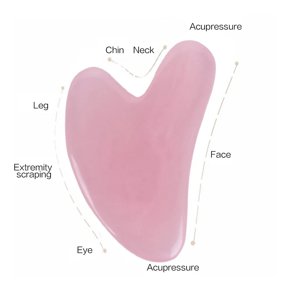 Rouleau de Jade en résine rose pour le visage, Jade Gua Sha, Quartz Rose, pour le vieillissement, les rides et les poches, ensemble de Massage, 1 pièce