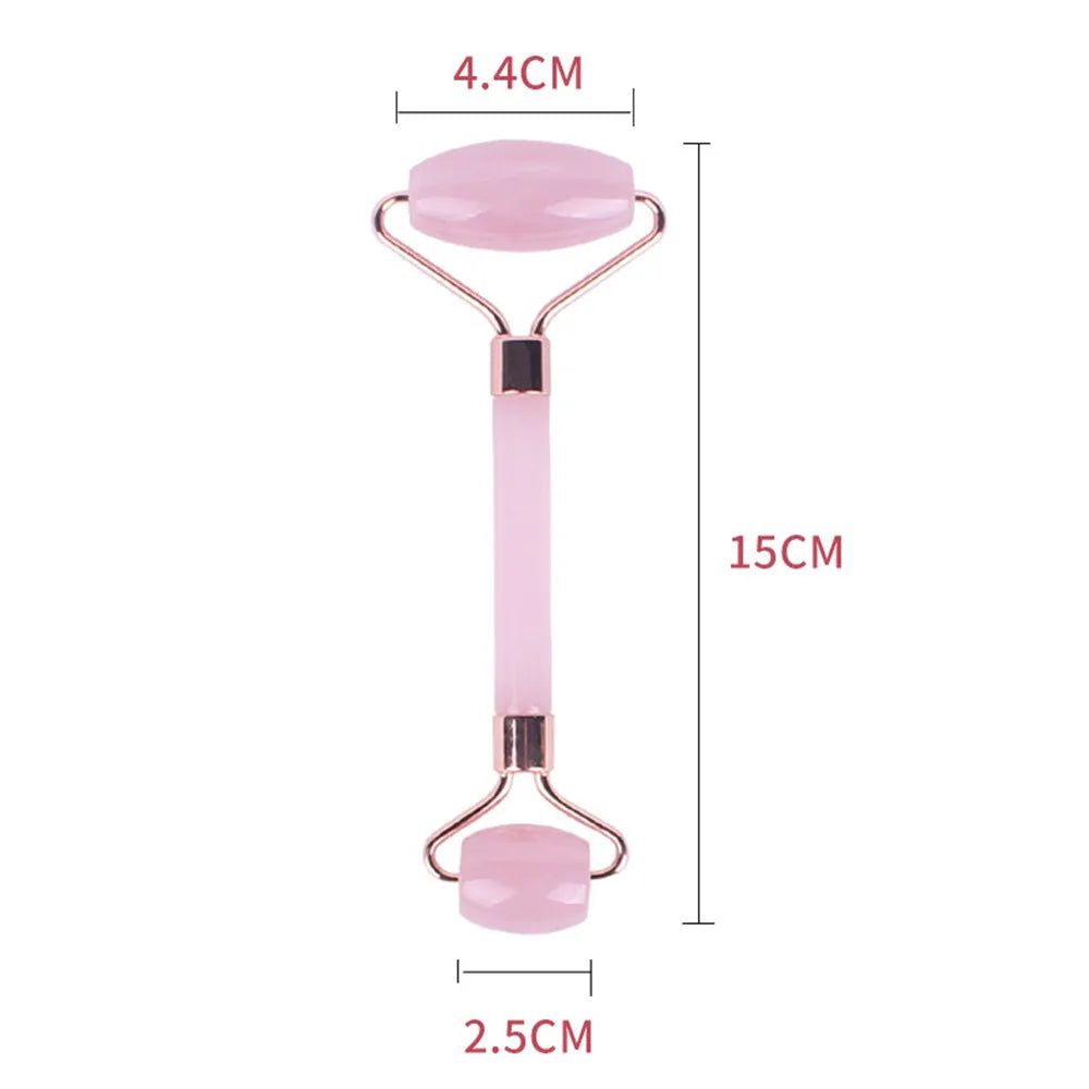 Rouleau de Jade en résine rose pour le visage, Jade Gua Sha, Quartz Rose, pour le vieillissement, les rides et les poches, ensemble de Massage, 1 pièce