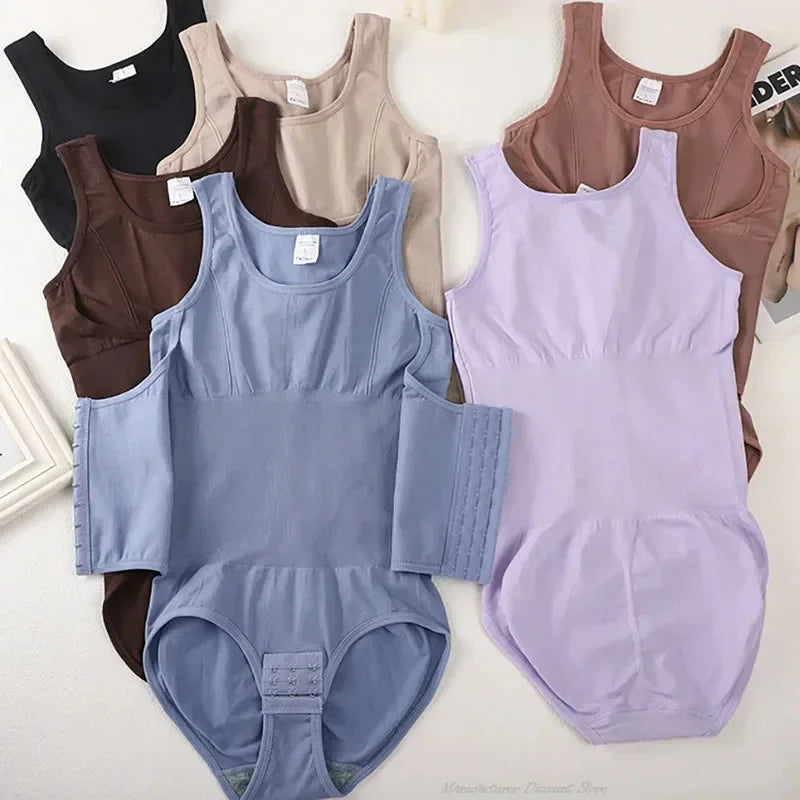 Nouveau Body Sculptant Amincissant pour Femme avec Fermeture Éclair et Ceinture, Effet Ventre Plat, Fajas, Gaine Amincissante, Corset Minceur, Hauts Corset