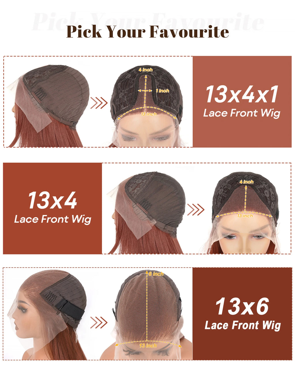 Perruque Lace Front Wig synthétique lisse HD, perruques superposées marron rougeâtre, coupe superposée, coupe de cheveux papillon rouge cuivre, sans colle