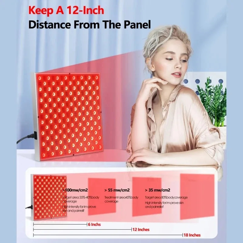 Lampe de luminothérapie LED rouge pour le visage, soin anti-âge de la peau, beauté, 225 LED, soulagement de la douleur corporelle, outils de physiothérapie