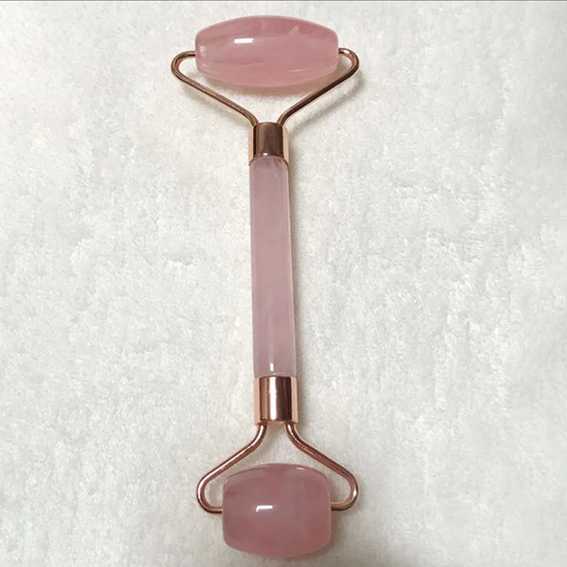 Rouleau de Jade en résine rose pour le visage, Jade Gua Sha, Quartz Rose, pour le vieillissement, les rides et les poches, ensemble de Massage, 1 pièce