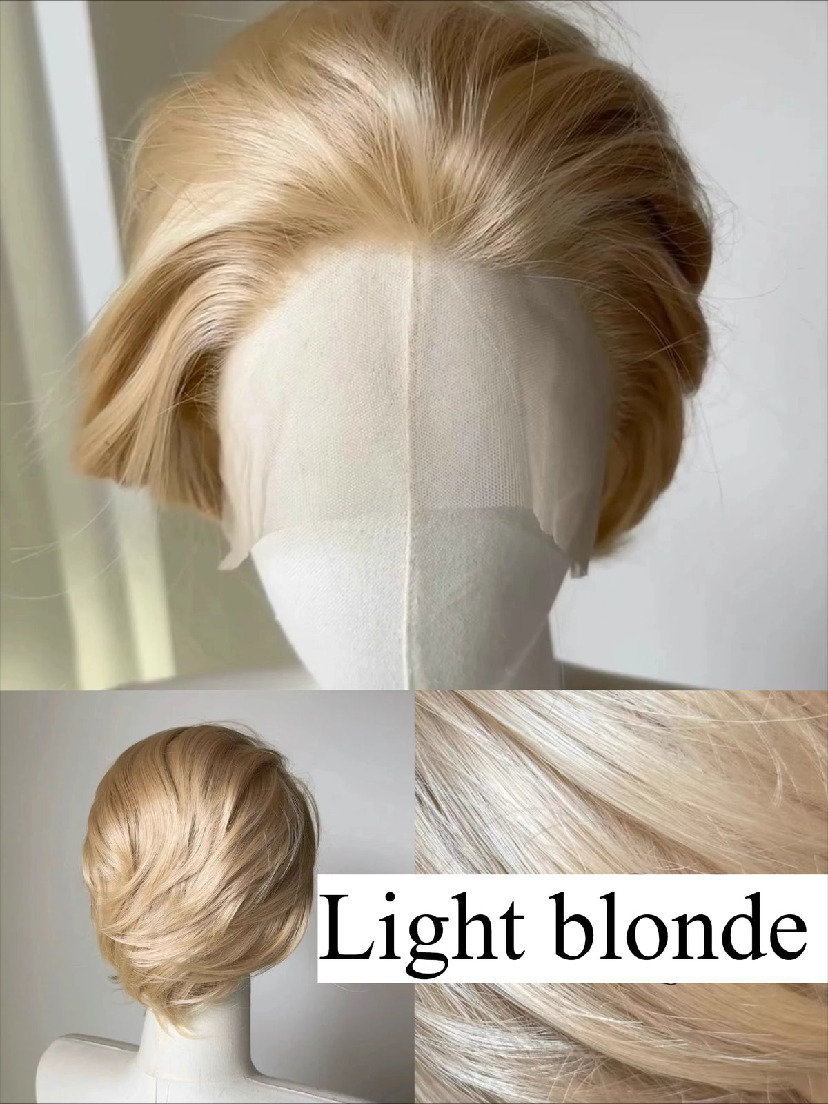 Perruque Lace Front Wig synthétique courte Blonde pour hommes, 13x4, cheveux de haute qualité, plusieurs couleurs disponibles