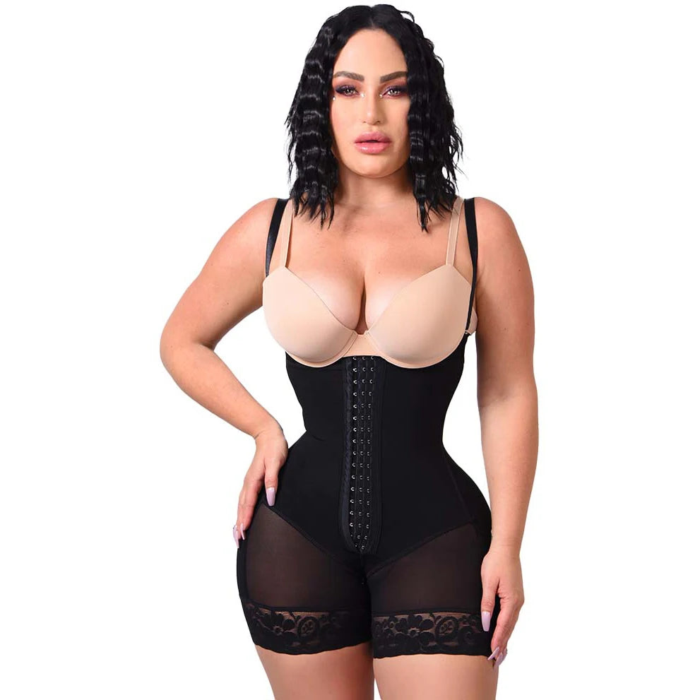 Faja Colombianas Shapewear pour femmes contrôle du ventre corps Shaper bout à bout cuisse minceur grande taille avec fermeture éclair entrejambe sous-vêtements
