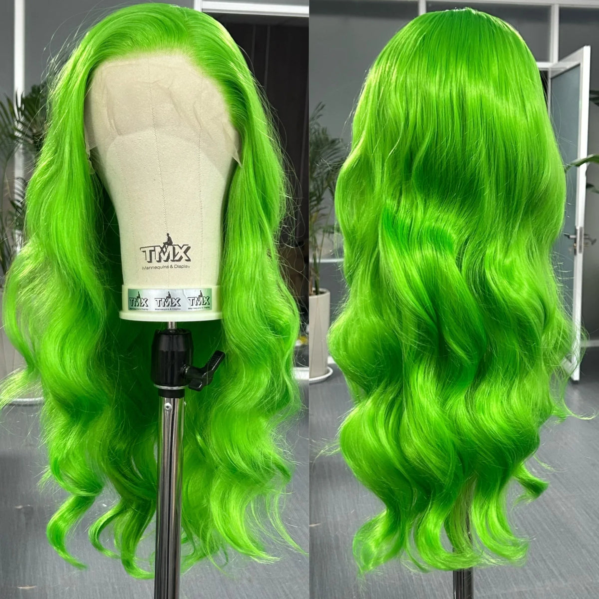 Perruque Lace Front Wig Synthétique Bouclée Naturelle pour Femme, Cheveux Longs et Ondulés, Blond Platine, Partie Libre, At Wave, 13tage, 03/Party Cosplay