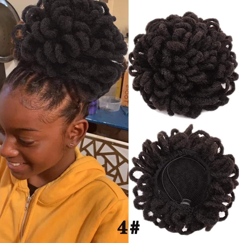 LUPU-Chignon synthétique afro bouffant, dreadlock, chignon de proximité, wstring, queue de cheval, faux locs, clip en queue de cheval, postiches pour femmes noires