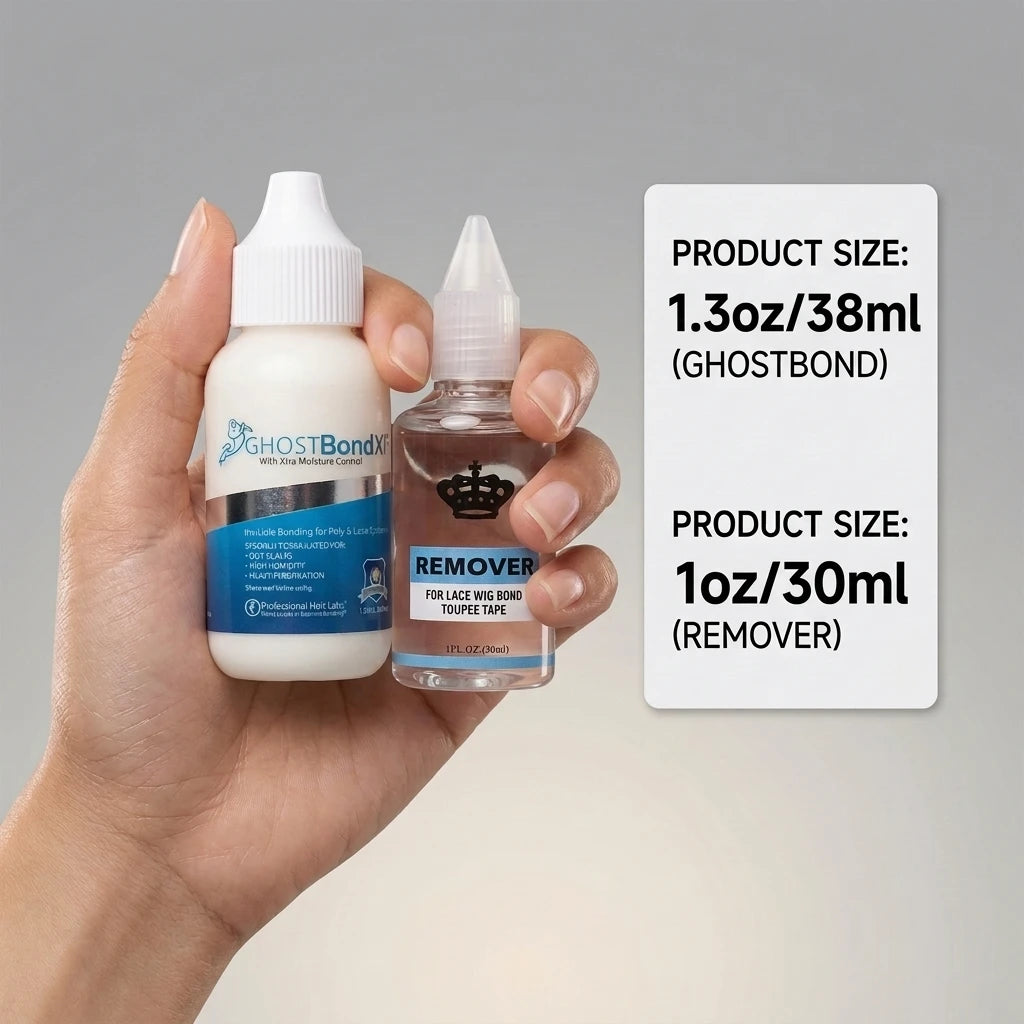 Kit de colle et dissolvant pour perruques, adhésif imperméable 38ml, nettoyant à l'huile d'agrumes pour dentelle 30ml, solution complète pour systèmes capillaires