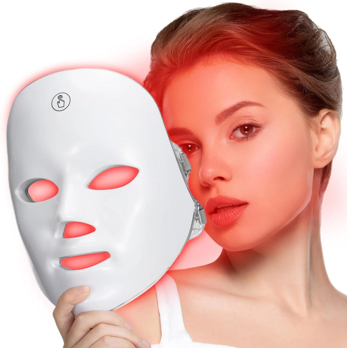 Masque facial LED rechargeable 7 couleurs LED thérapie photonique masque de beauté rajeunissement de la peau maison Lifting du visage dispositif de beauté blanchissant