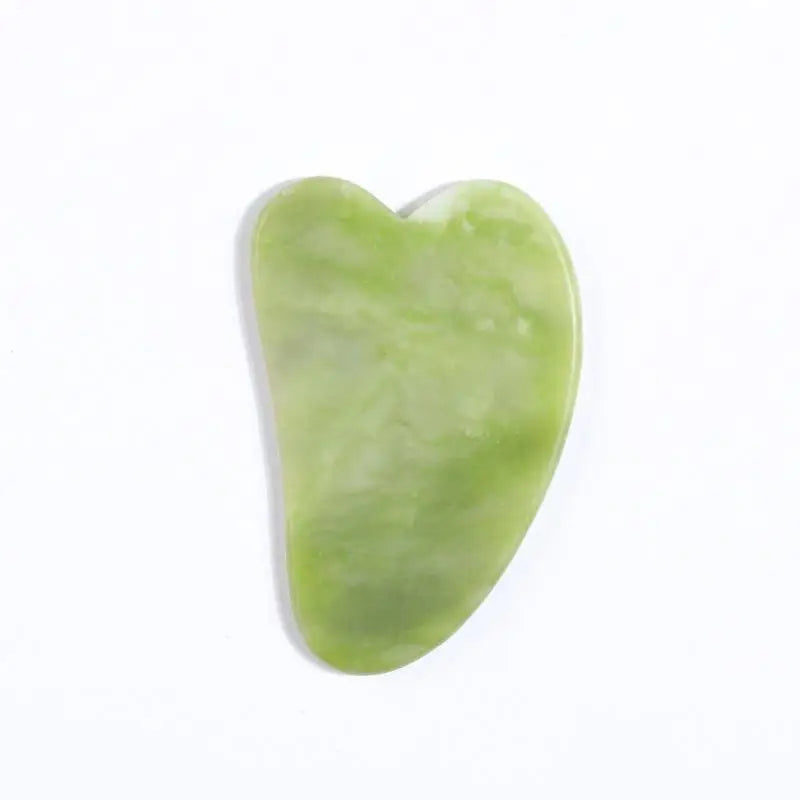 Ensemble de rouleaux de jade naturel et Gua Sha, massager facial artisanal en jade véritable pour le soin du visage, du cou et des yeux, 1/2 pièces