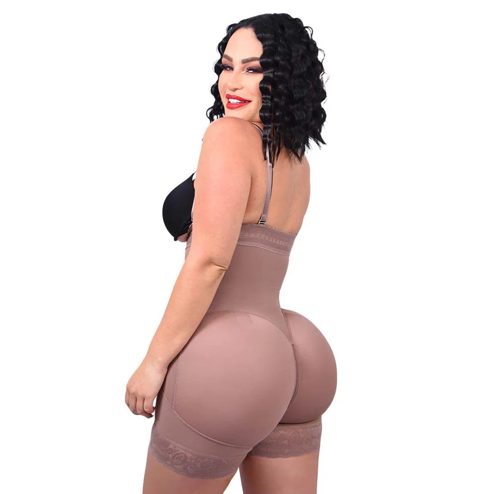 Faja Colombianas Shapewear pour femmes contrôle du ventre corps Shaper bout à bout cuisse minceur grande taille avec fermeture éclair entrejambe sous-vêtements