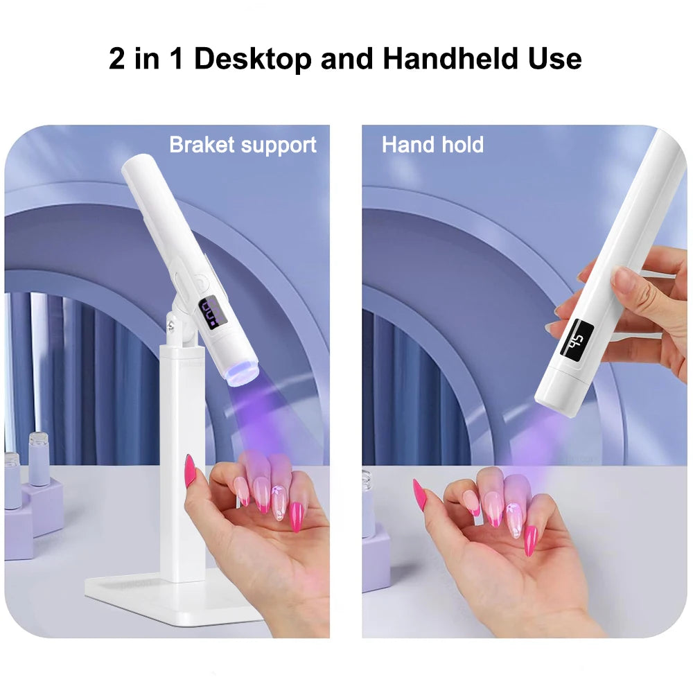 UV LED lampe à ongles Portable lampe de séchage des ongles support lampe Nail Art Mini lumière UV pour ongles lampe à LED pour sèche-ongles professionnel