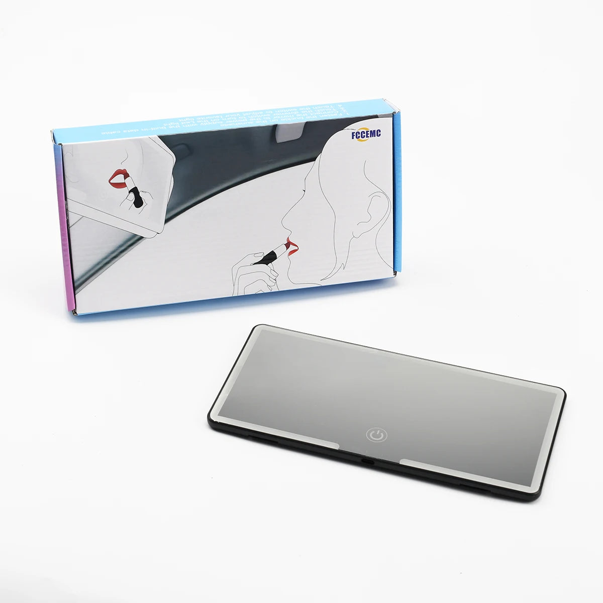 Miroir de maquillage LED HD pour voiture, pare-soleil suspendu, Ultra fin, Charge USB, miroir cosmétique Autom, écran tactile, lumière variable