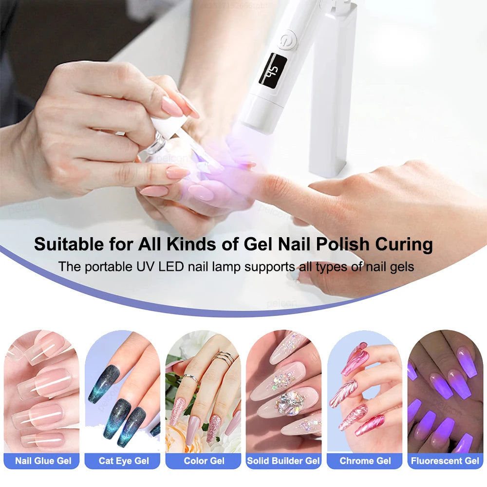UV LED lampe à ongles Portable lampe de séchage des ongles support lampe Nail Art Mini lumière UV pour ongles lampe à LED pour sèche-ongles professionnel