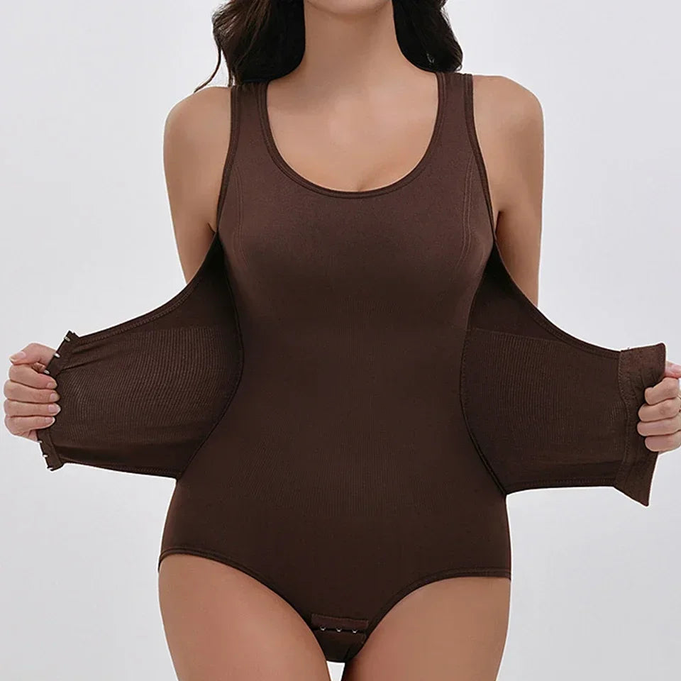 Nouveau Body Sculptant Amincissant pour Femme avec Fermeture Éclair et Ceinture, Effet Ventre Plat, Fajas, Gaine Amincissante, Corset Minceur, Hauts Corset