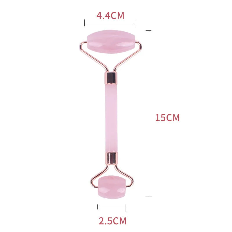 Rouleau de Jade en résine rose pour le visage, Jade Gua Sha, Quartz Rose, pour le vieillissement, les rides et les poches, ensemble de Massage, 1 pièce