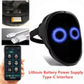 Masque LED avec contrôle par application Bluetooth, visage programmable, transformant, masque LED d'Halloween lumineux