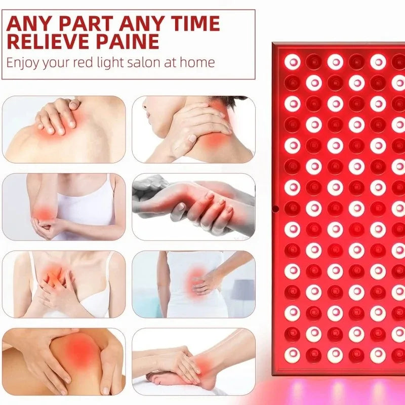 Lampe de luminothérapie LED rouge pour le visage, soin anti-âge de la peau, beauté, 225 LED, soulagement de la douleur corporelle, outils de physiothérapie