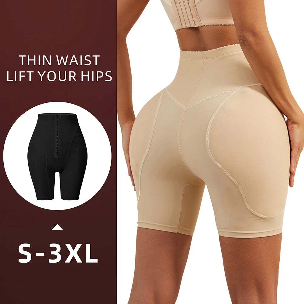 Culotte rehausseur de fesses pour femmes, vêtement saute-vent sexy, push-up, faux butin, avec coussinets