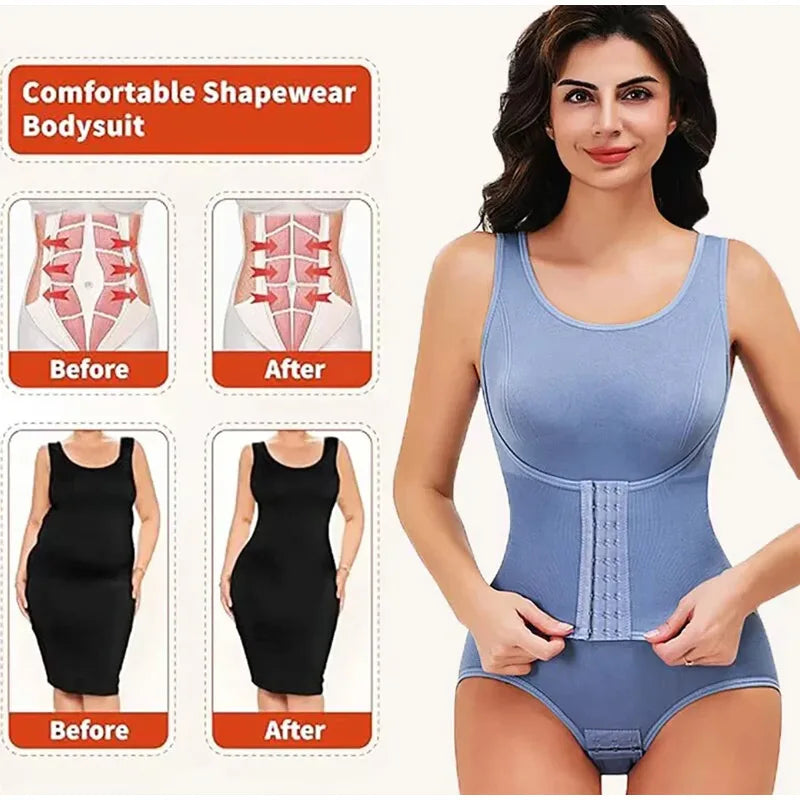 Nouveau Body Sculptant Gainant pour Femme avec Fermeture Éclair, Ceinture Amincissante et Corset Effet Ventre Plat