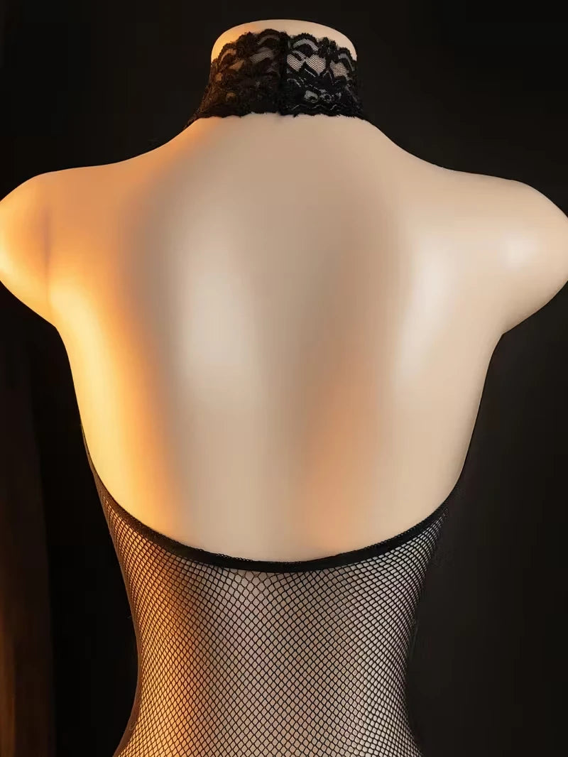 Body sans entrejambe Transparent pour le sexe, combinaison audacieuse, soutien-gorge ouvert, Costumes érotiques, Lingerie Sexy en résille