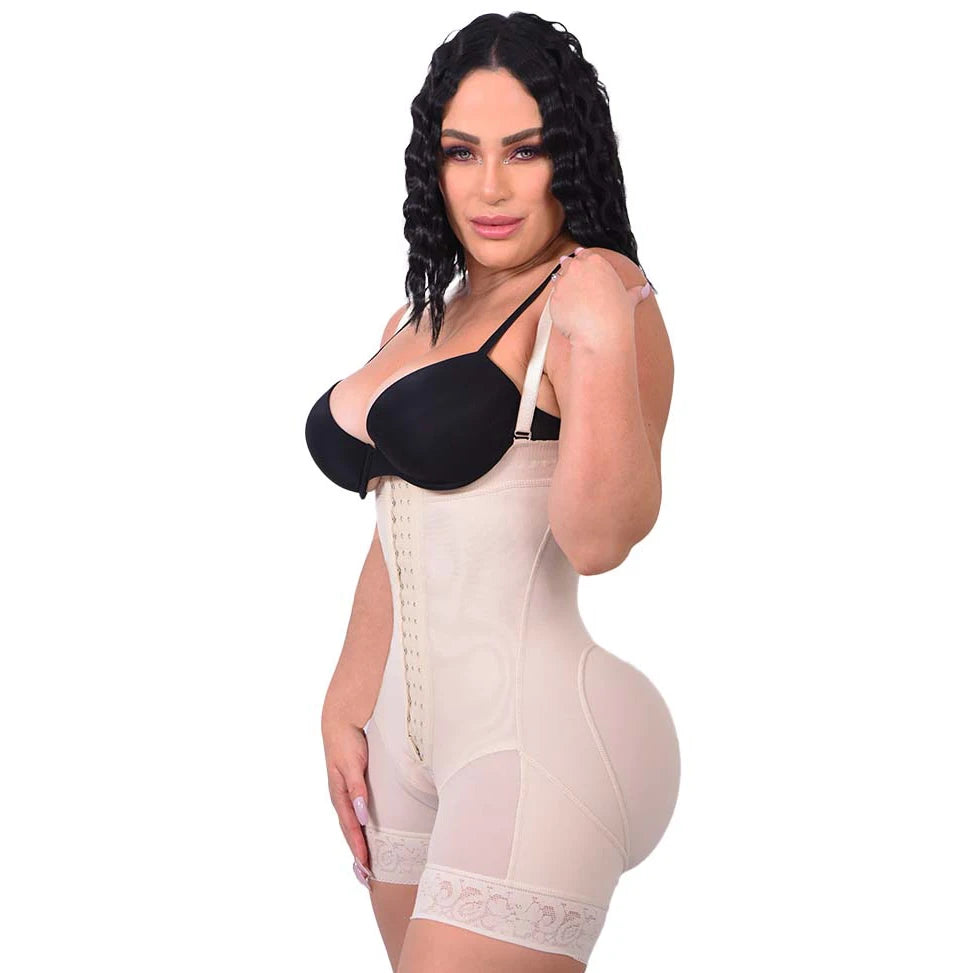 Faja Colombianas Shapewear pour femmes contrôle du ventre corps Shaper bout à bout cuisse minceur grande taille avec fermeture éclair entrejambe sous-vêtements