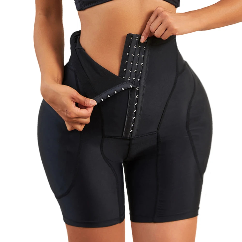 Culotte rehausseur de fesses pour femmes, vêtement saute-vent sexy, push-up, faux butin, avec coussinets