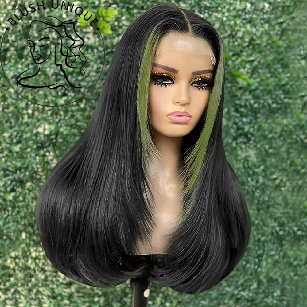 Perruque Lace Front Wig synthétique lisse HD, perruques superposées marron rougeâtre, coupe superposée, coupe de cheveux papillon rouge cuivre, sans colle