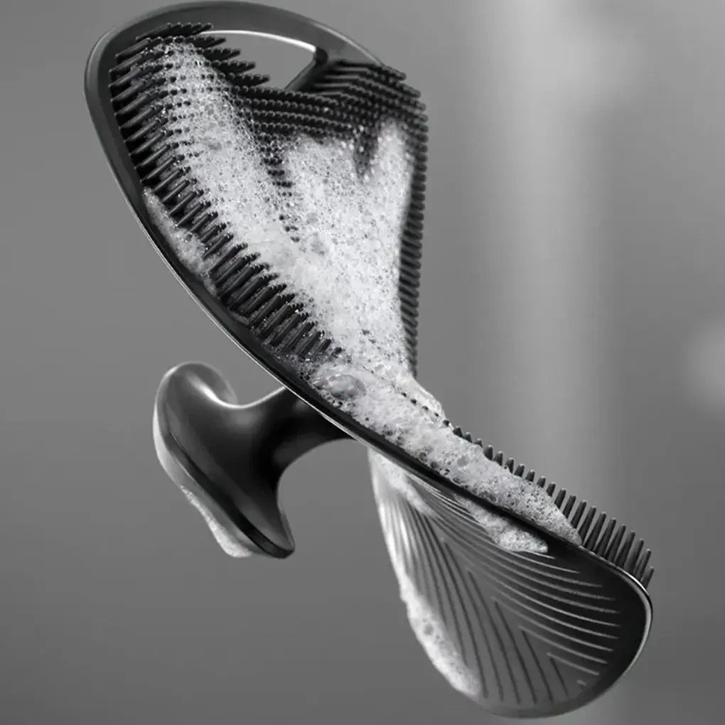 Brosse de nettoyage du corps en Silicone souple, 1 pièce, pour l'exfoliation, pratique, facile à nettoyer, brosse de bain en Silicone