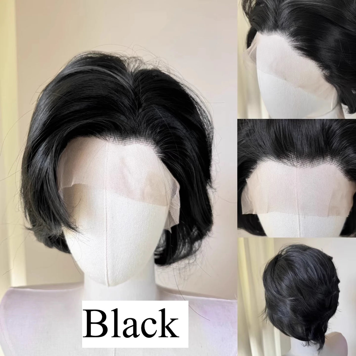 Perruque Lace Front Wig synthétique courte Blonde pour hommes, 13x4, cheveux de haute qualité, plusieurs couleurs disponibles