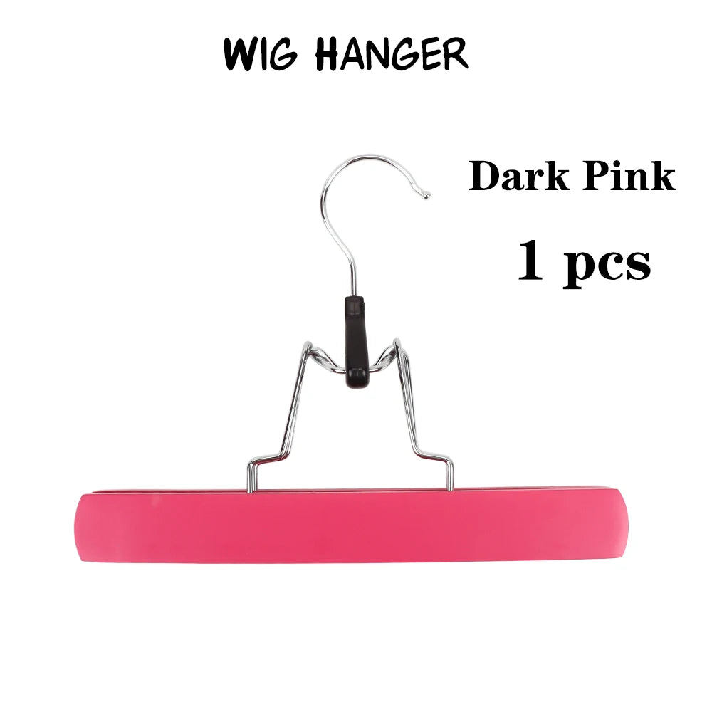 Porte-perruque pour plusieurs perruques, support d'extensions de cheveux, cintre en bois pour trame de cheveux vierges et Extension de cheveux à Clip