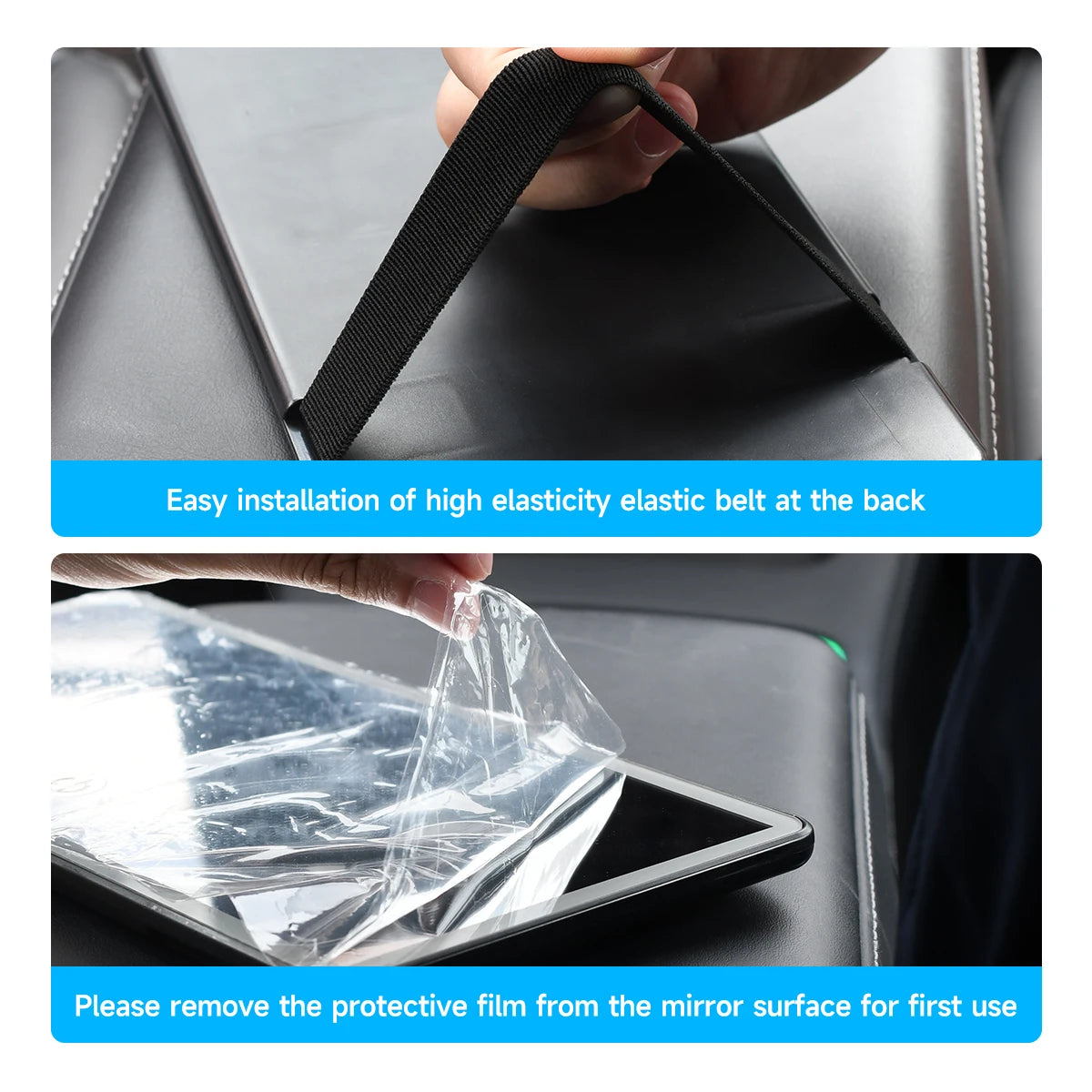 Miroir de maquillage LED HD pour voiture, pare-soleil suspendu, Ultra fin, Charge USB, miroir cosmétique Autom, écran tactile, lumière variable