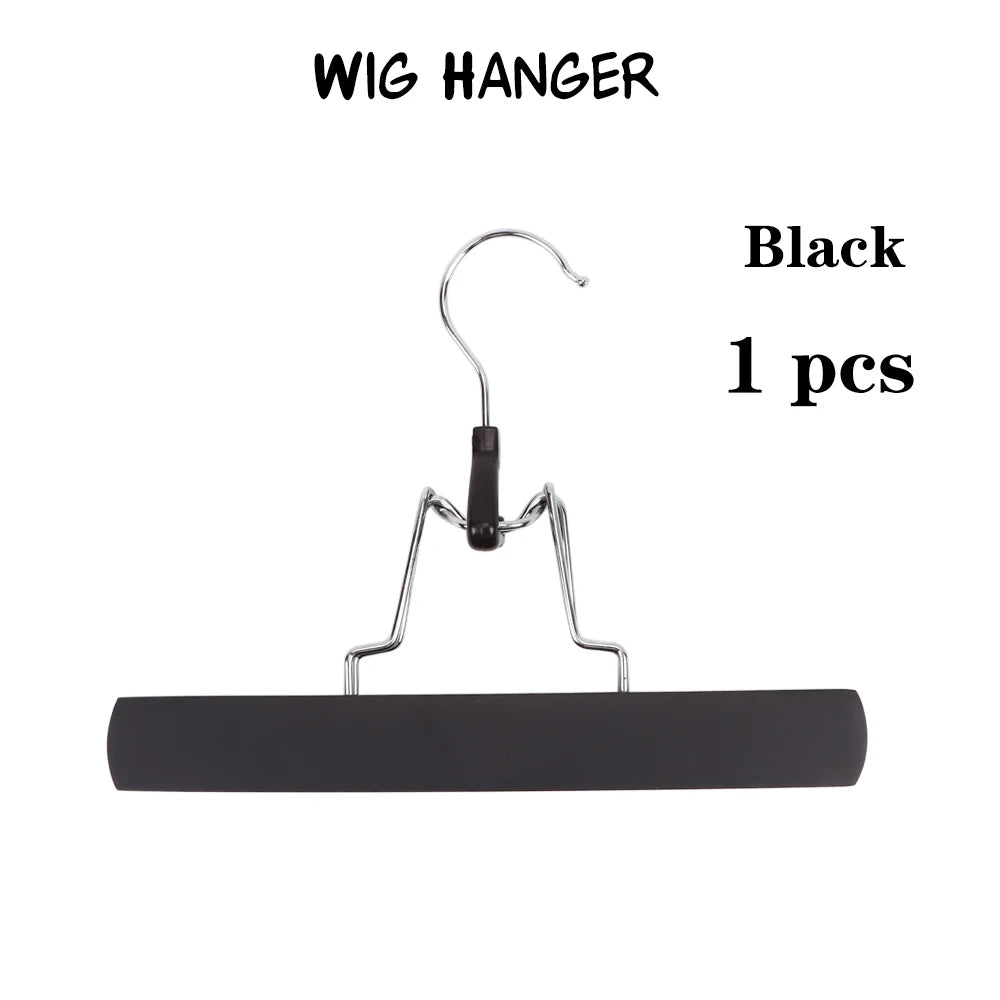 Porte-perruque pour plusieurs perruques, support d'extensions de cheveux, cintre en bois pour trame de cheveux vierges et Extension de cheveux à Clip
