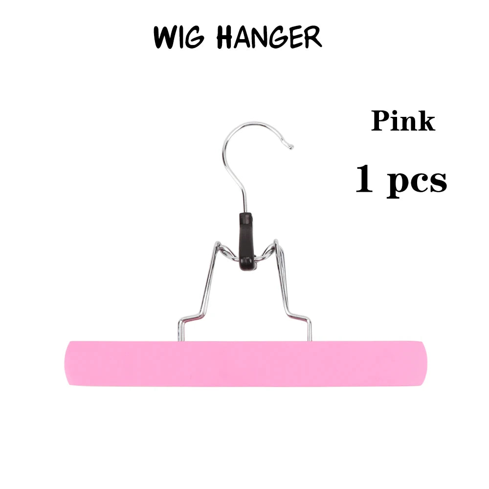 Porte-perruque pour plusieurs perruques, support d'extensions de cheveux, cintre en bois pour trame de cheveux vierges et Extension de cheveux à Clip