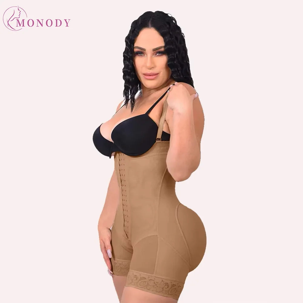 Faja Colombianas Shapewear pour femmes contrôle du ventre corps Shaper bout à bout cuisse minceur grande taille avec fermeture éclair entrejambe sous-vêtements