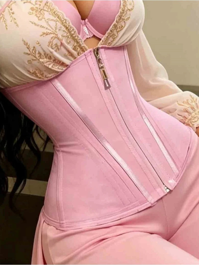 Ceinture amincissante pour femme avec triple bouton et fermeture éclair, effet taille visible durable, accessoire de mode