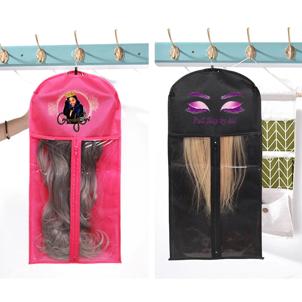 Porte-perruque pour plusieurs perruques, support d'extensions de cheveux, cintre en bois pour trame de cheveux vierges et Extension de cheveux à Clip