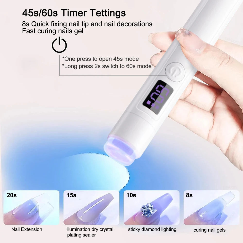 UV LED lampe à ongles Portable lampe de séchage des ongles support lampe Nail Art Mini lumière UV pour ongles lampe à LED pour sèche-ongles professionnel