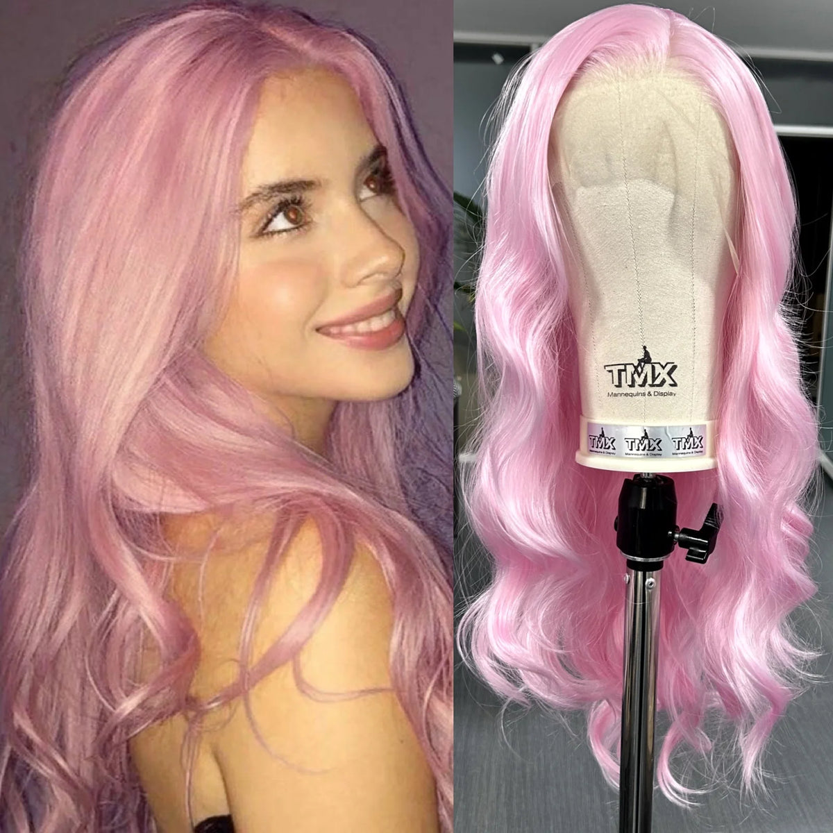 Perruque Lace Front Wig Synthétique Bouclée Naturelle pour Femme, Cheveux Longs et Ondulés, Blond Platine, Partie Libre, At Wave, 13tage, 03/Party Cosplay