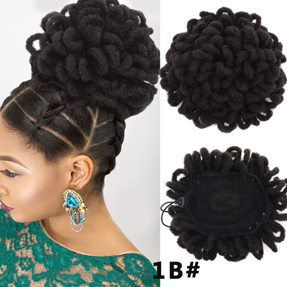 LUPU-Chignon synthétique afro bouffant, dreadlock, chignon de proximité, wstring, queue de cheval, faux locs, clip en queue de cheval, postiches pour femmes noires