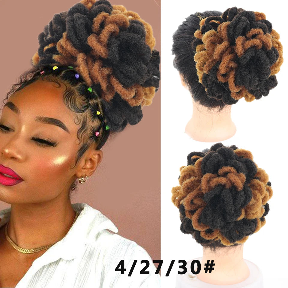LUPU-Chignon synthétique afro bouffant, dreadlock, chignon de proximité, wstring, queue de cheval, faux locs, clip en queue de cheval, postiches pour femmes noires