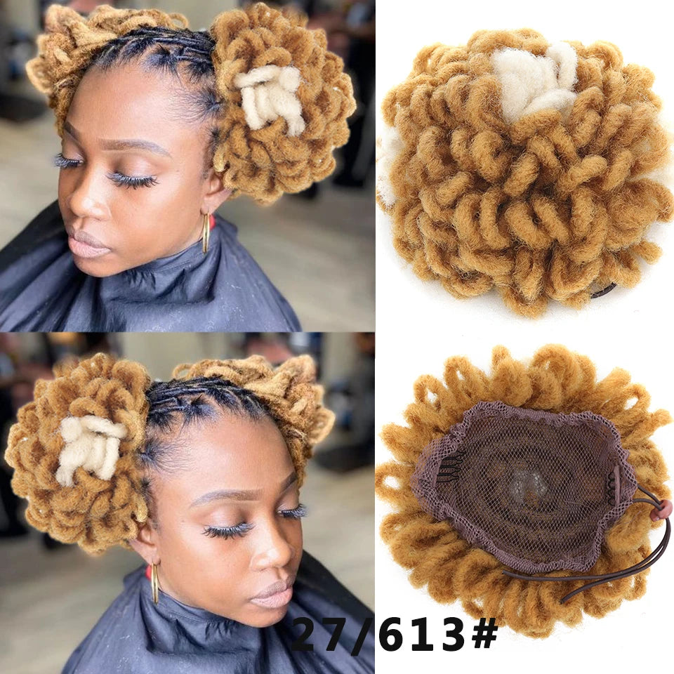 LUPU-Chignon synthétique afro bouffant, dreadlock, chignon de proximité, wstring, queue de cheval, faux locs, clip en queue de cheval, postiches pour femmes noires