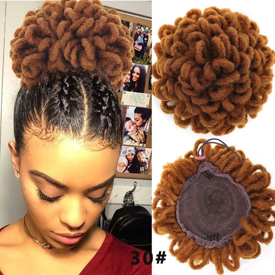 LUPU-Chignon synthétique afro bouffant, dreadlock, chignon de proximité, wstring, queue de cheval, faux locs, clip en queue de cheval, postiches pour femmes noires