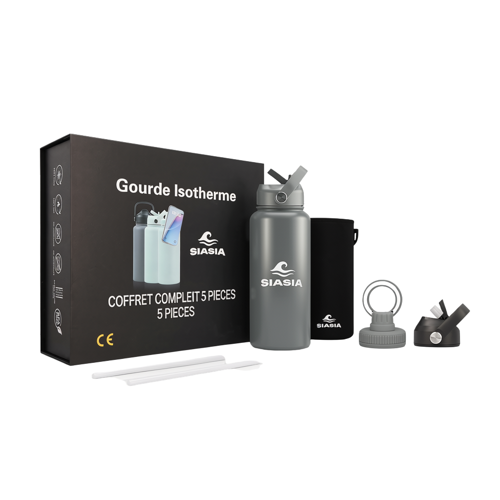 Siasia coffret Gourde Isotherme 1 Litre