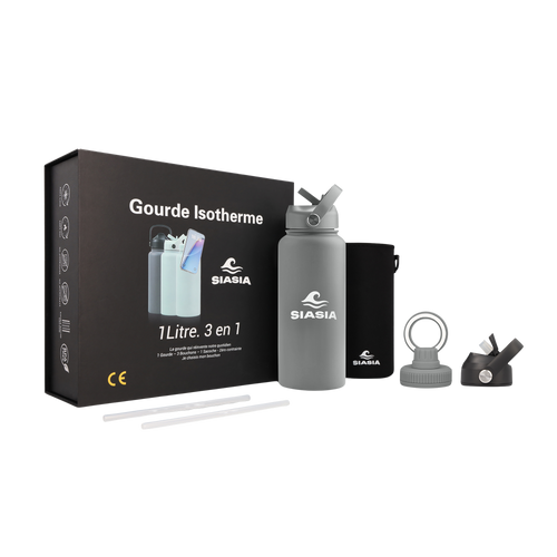 Siasia coffret Gourde Isotherme 1 Litre