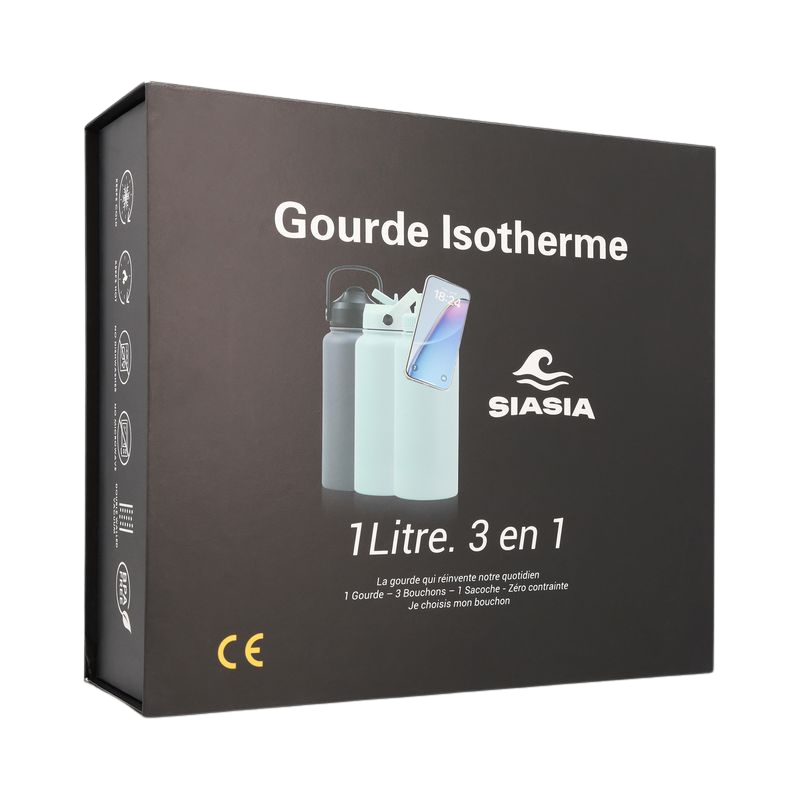 Siasia coffret Gourde Isotherme 1 Litre
