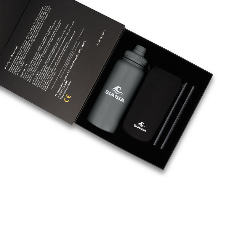 Siasia coffret Gourde Isotherme 1 Litre